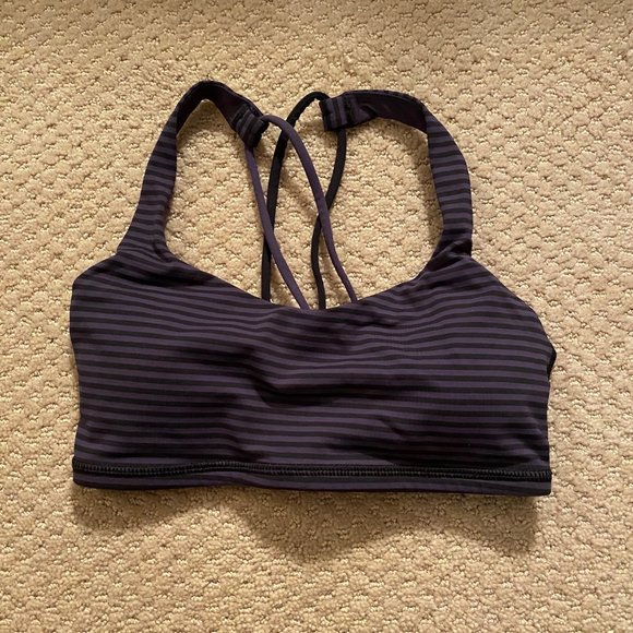 Lululemon Free To Be Purple/Black Sports Bra - Picture 1 of 2